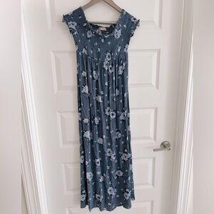 SO Maxi Dress Blue Gray Size S